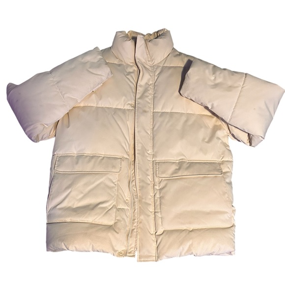Cream Zara Puffer Jacket!! - Picture 1 of 6